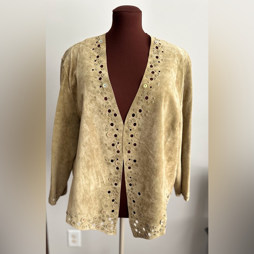 Anne Klein (2X) 100% Suede Leather Jacket